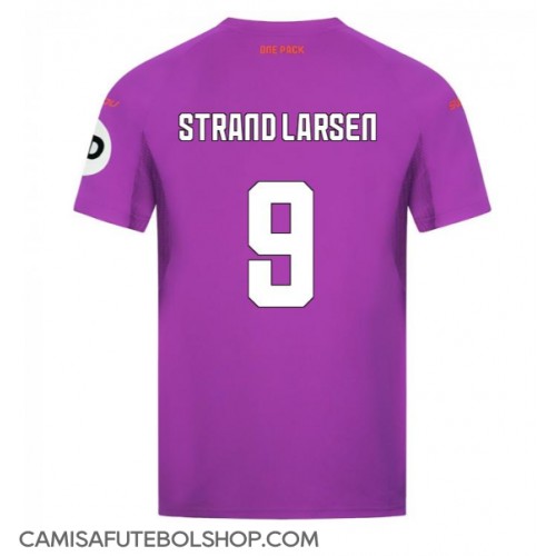 Camisa de time de futebol Wolves Jorgen Strand Larsen #9 Replicas 3º Equipamento 2024-25 Manga Curta